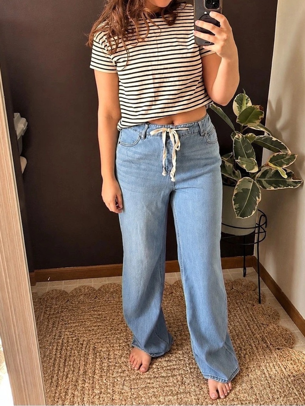 Velvet Heart Bartel Calva Pants High Rise Wide Leg Jeans Blue Medium
